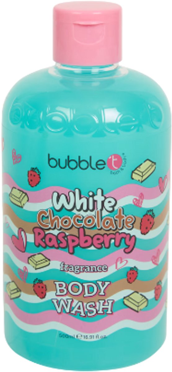 Bubble T Douchegel - White Chocolate Raspberry - Body Wash | 1x 500 ml - Zoete Geur van Witte Chocolade & Framboos | Hydraterende Douchegel - Limited Edition 2025