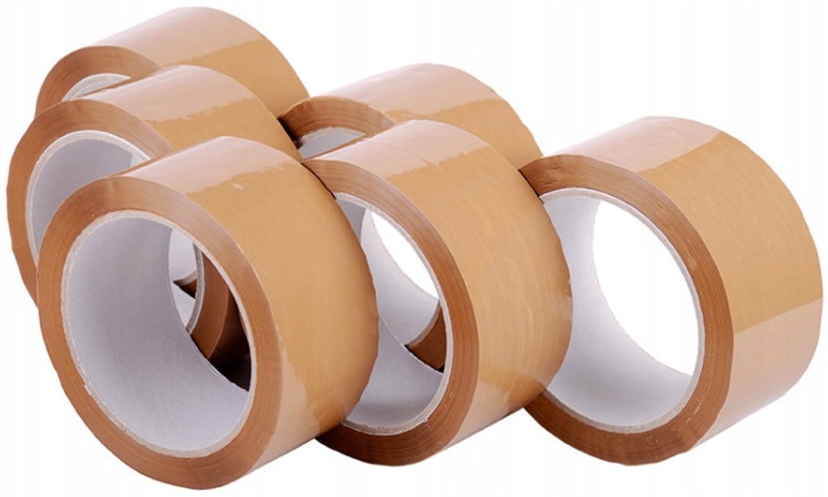 Bruine Acryl Verpakkingstape 48mm x 50m - 36 rollen