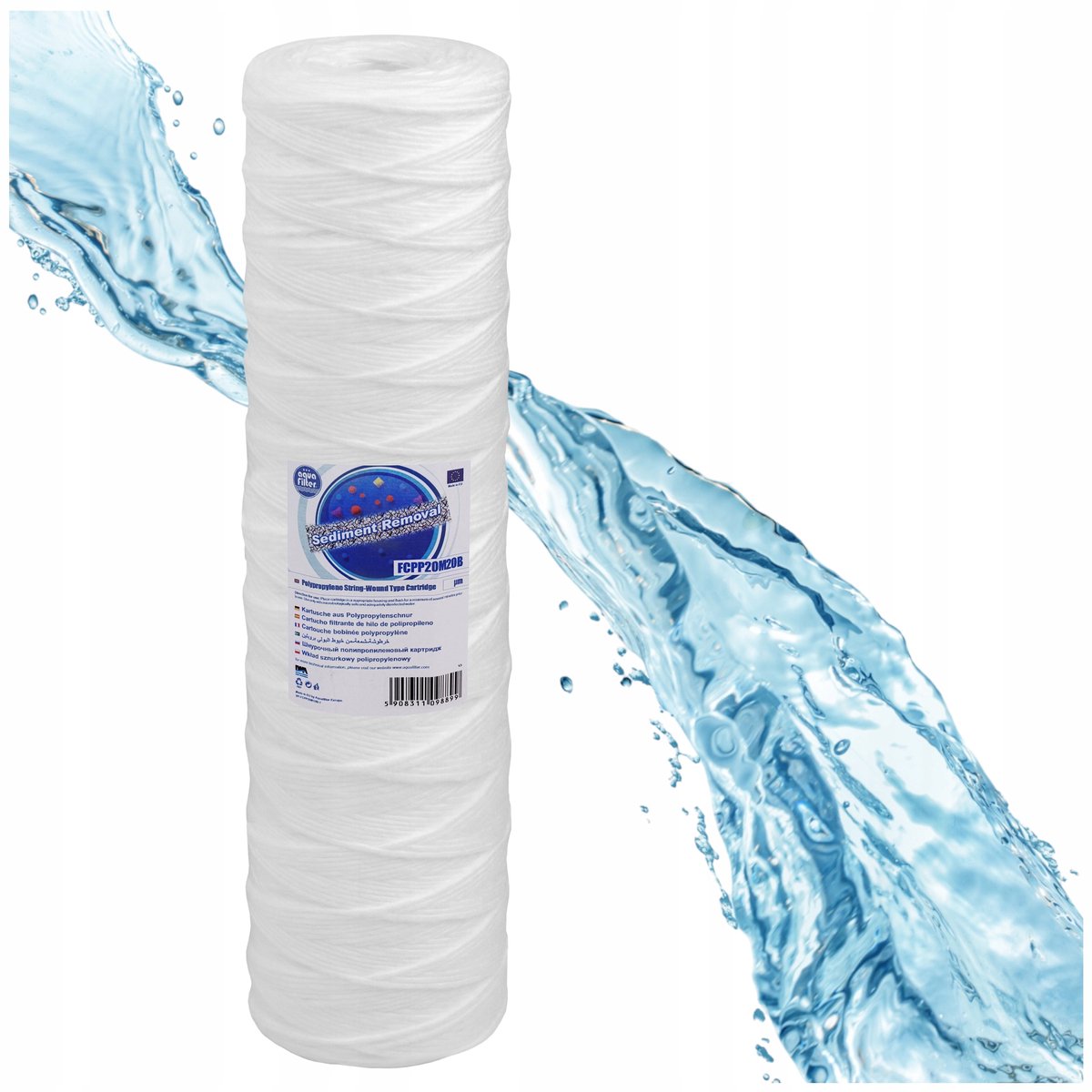 Aquafilter FCPP20M20B Koordfilter Waterfilter 20" BIG BLUE sedimentfilter