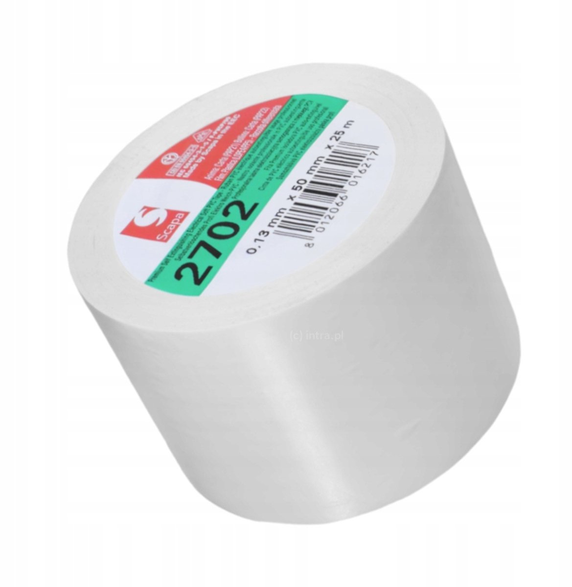Scapa 2702 PVC Tape 50mm x 25m Wit, Zelfdovend, VDE, UL
