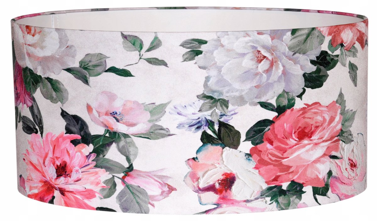 Cilinder Lampenkap E27 50x25cm - Bloemen PRIMAVERA