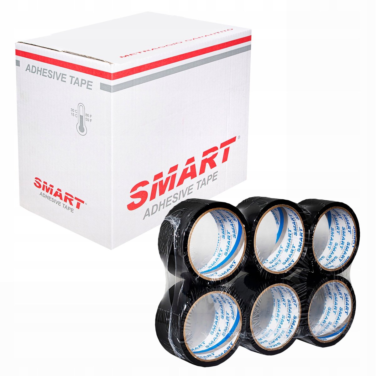 Sterke Zwarte Verpakkingstape Smart 48/50 - 36 st