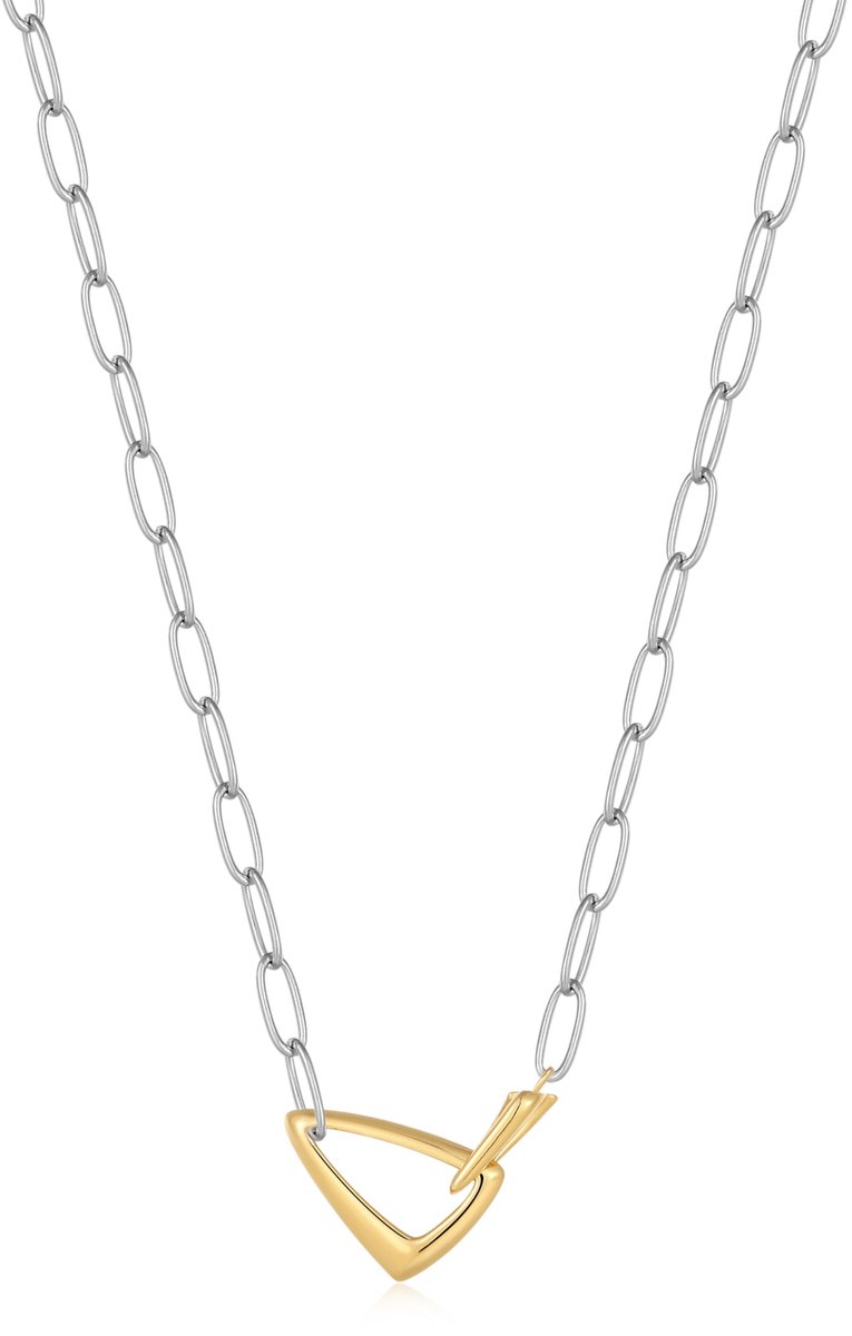 Ania Haie AH N049-04T Tough Love Dames Ketting - Collier - Sieraad - Ketting zonder hanger - Zilver - 925 Zilver - Anker - 5 mm breed - 45 cm lang