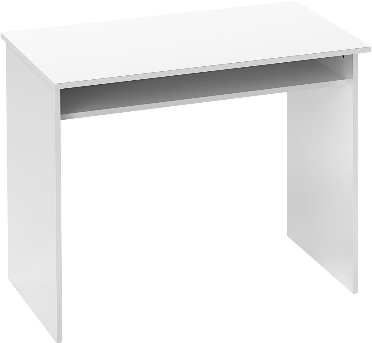 HOMCOM Schrijftafel - Spaanplaat - 90x50x74cm - Wit gelakt
