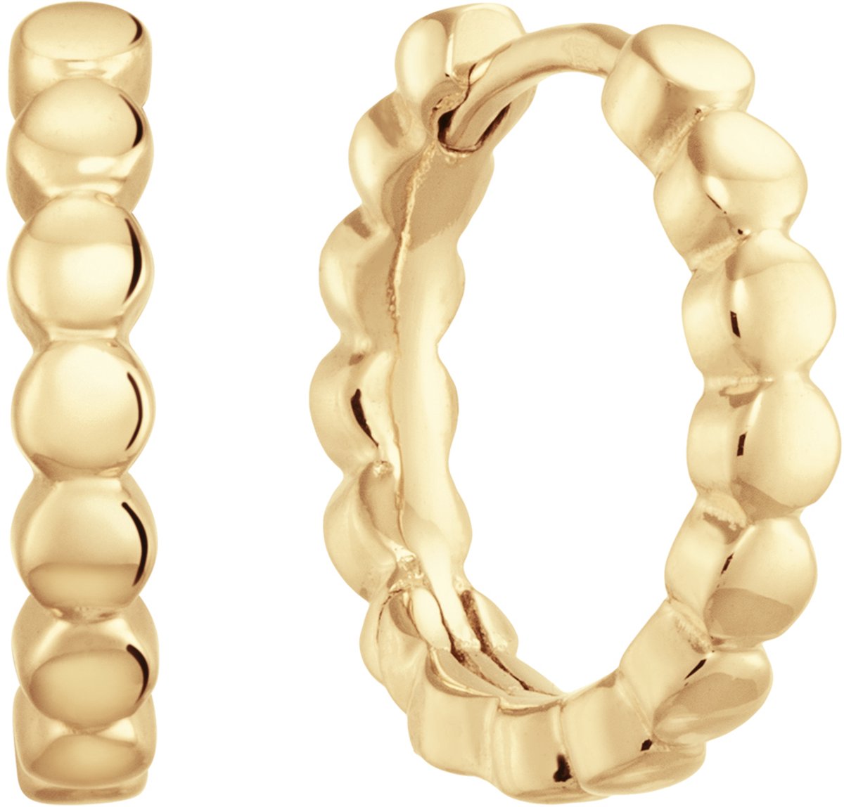 Glow 207.1221.00 Dames Oorbellen - Oorringen - Sieraad - 14 Karaat Goud - 15.5 mm lang