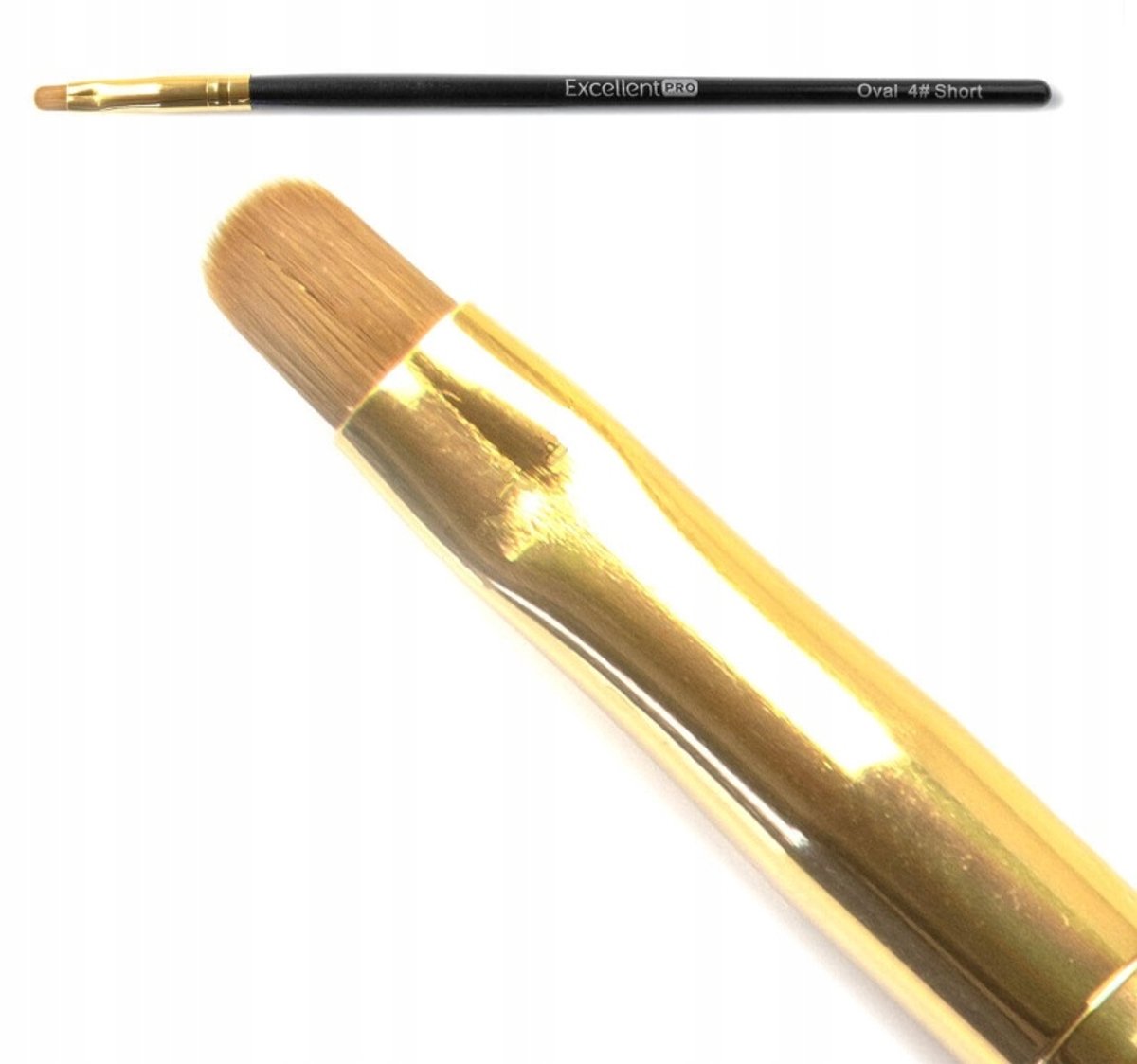 Excellent PRO Gel Penseel #4 Rond Ovaal Kort Zwart