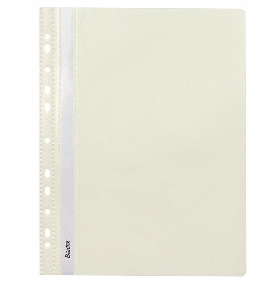 Bantex A4 clip-on map - witte, transparante omslag