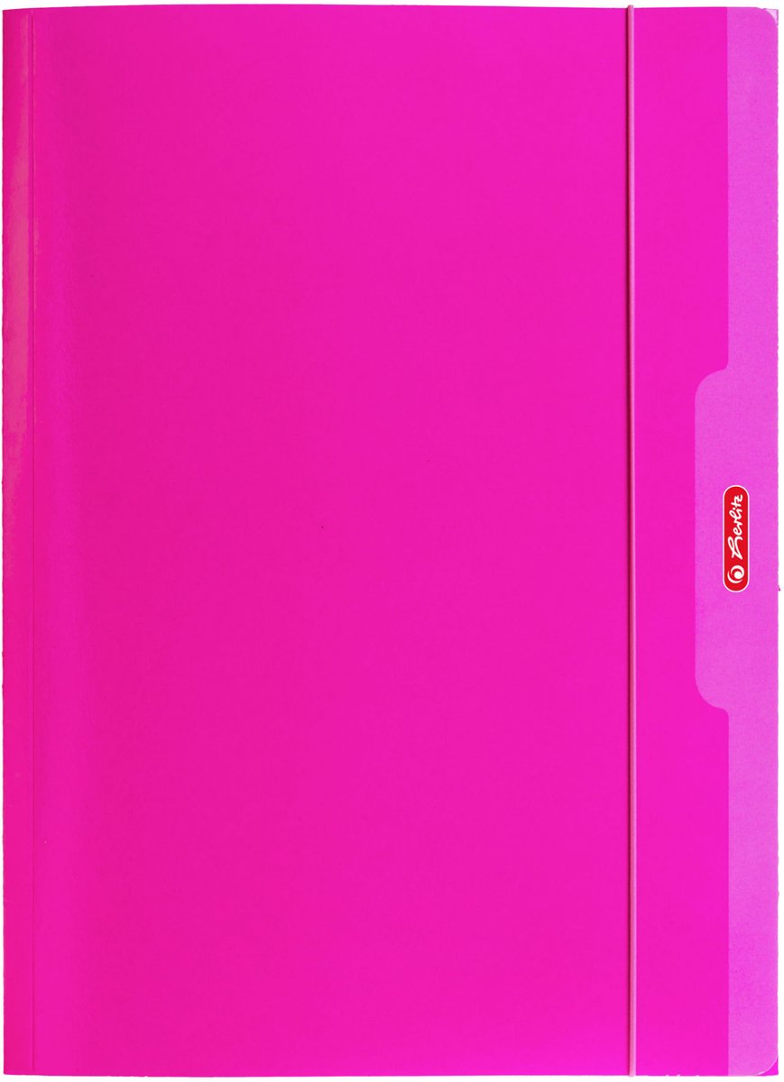 Herlitz Color Blocking Tek met Elastiek A4 Roze