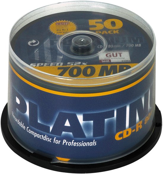 Platinum CD-R 700 MB 50er CakeBox | bol