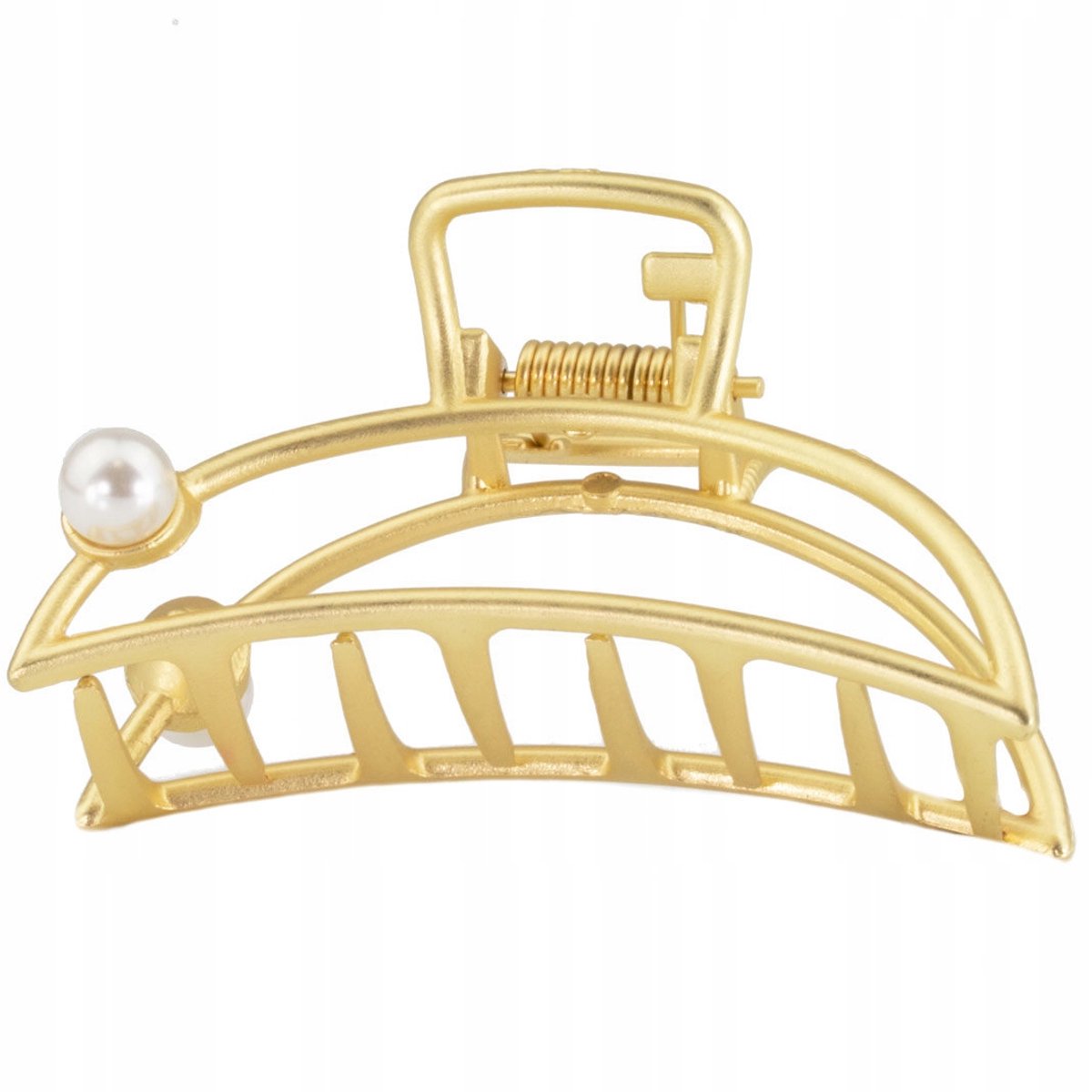 Metalen Haarclip met Parels - Goudkleurig