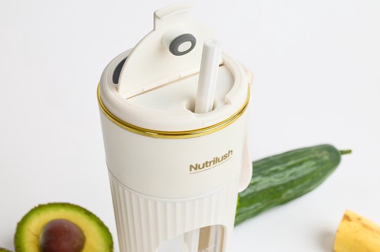 NutriLush - Mini Blender - Juice & Smoothie Maker - Draagbaar - USB Oplaadbaar - 340ml van NutriLush — afbeelding 3