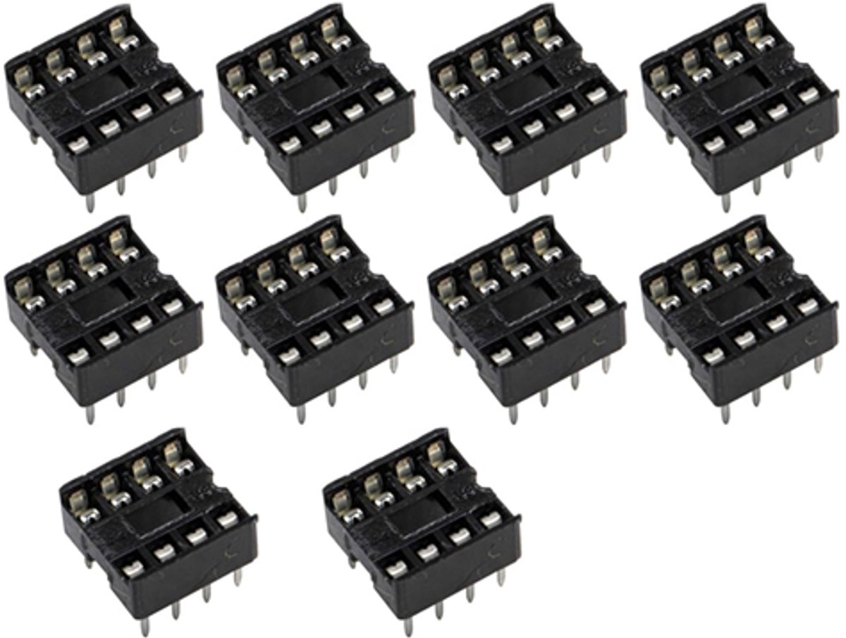 IC Socket DIP8 – 8 Pins – DIP IC Voet – 10 Stuks