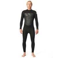 2025 Rip Curl Heren Omega 4/3mm Rug Ritssluiting Wetsuit - Blac