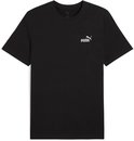 Zwart T-shirt met korte mouwen en een klein wit Puma-logo op de linkerborst.