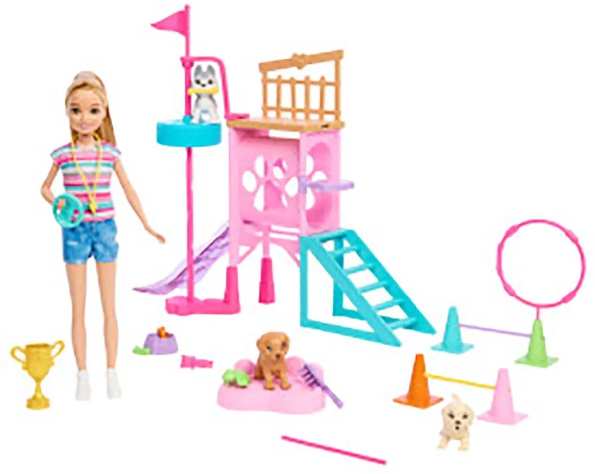 Barbie Stacie Hindernisbaan Puppy's - Met 3 pups - Barbiepop