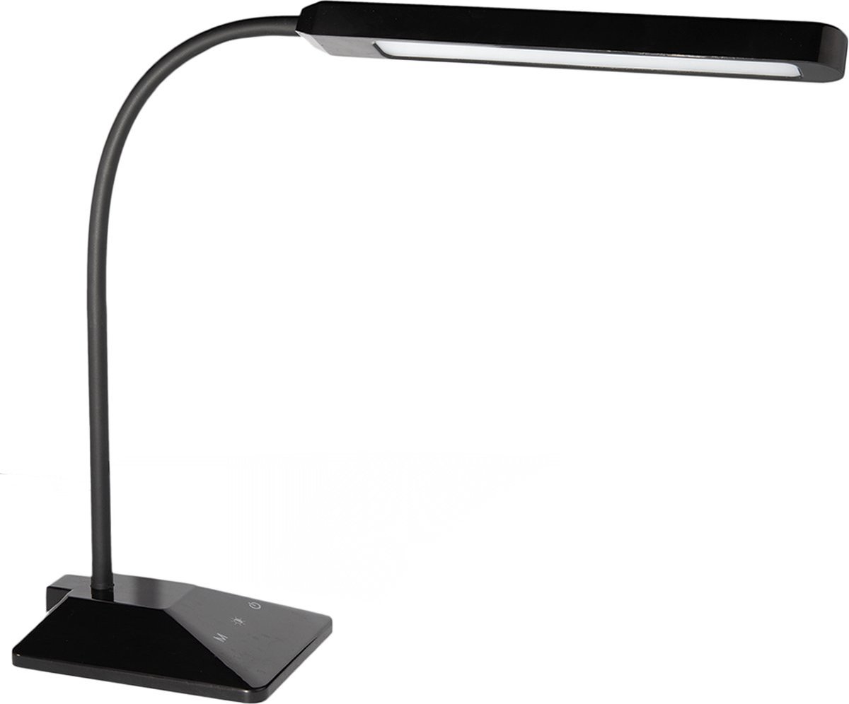 Auronic Bureaulamp - Verstelbaar - LED - Dimbare klemlamp - USB Oplader - Wit en Warm Licht - Zwart