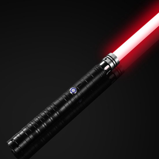 Sabre laser Edmondo XXL avec manche en aluminium Zwart - RECHARGEABLE USB - 800 mAh - 3 Watt - 78 cm - RGB 7 couleurs - Sabre laser Star de l'espace - Lampe torche LED colorée - Que la guerre commence !
