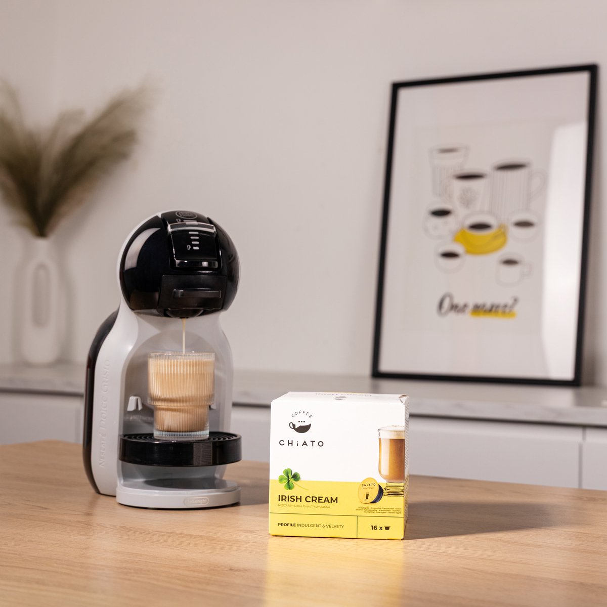 Koffiecapsules compatibel met NESCAFÉ® Dolce Gusto® CHiATO Irish Cream, 16 st.