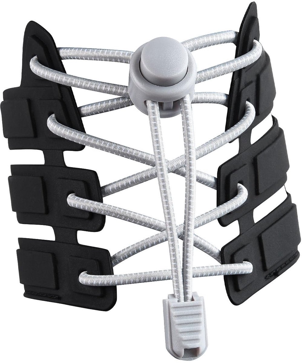 Sneaker Veters 120CM geschikt voor Sneakers - Elastische veters zonder strik - Geschikt voor studenten en volwassenen - Met sterke gesp en snelsluitfunctie (Lichtgrijs)