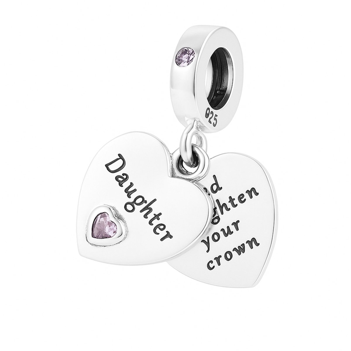 Bedel – Daughter – 925 Sterling Zilver – Voor je Bedelarmband – Moeder Dochter Cadeau - RomyStones