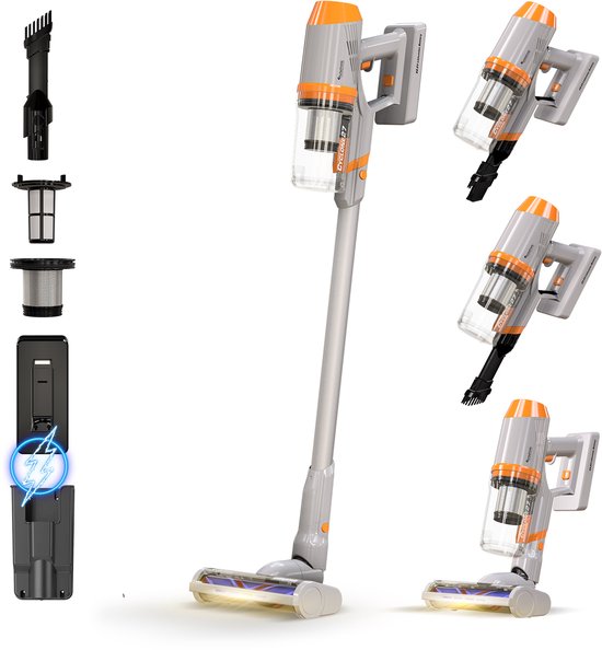 TurboTronic C27 Steelstofzuiger - Zilver/oranje