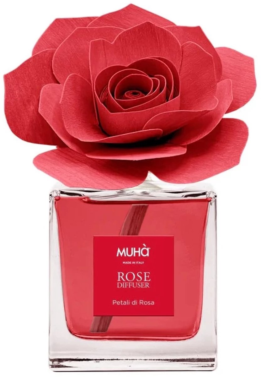 Muhà Rose diffuser 100ml rood - Petali di Rosa