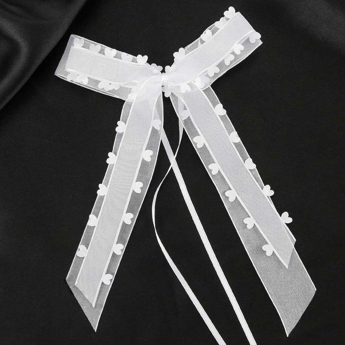 EXCITAT 30 stuks - Strikken - Decoratieve lintstrikken - Geschikt voor kerstversiering, cadeauverpakkingen en bruiloften - Wit