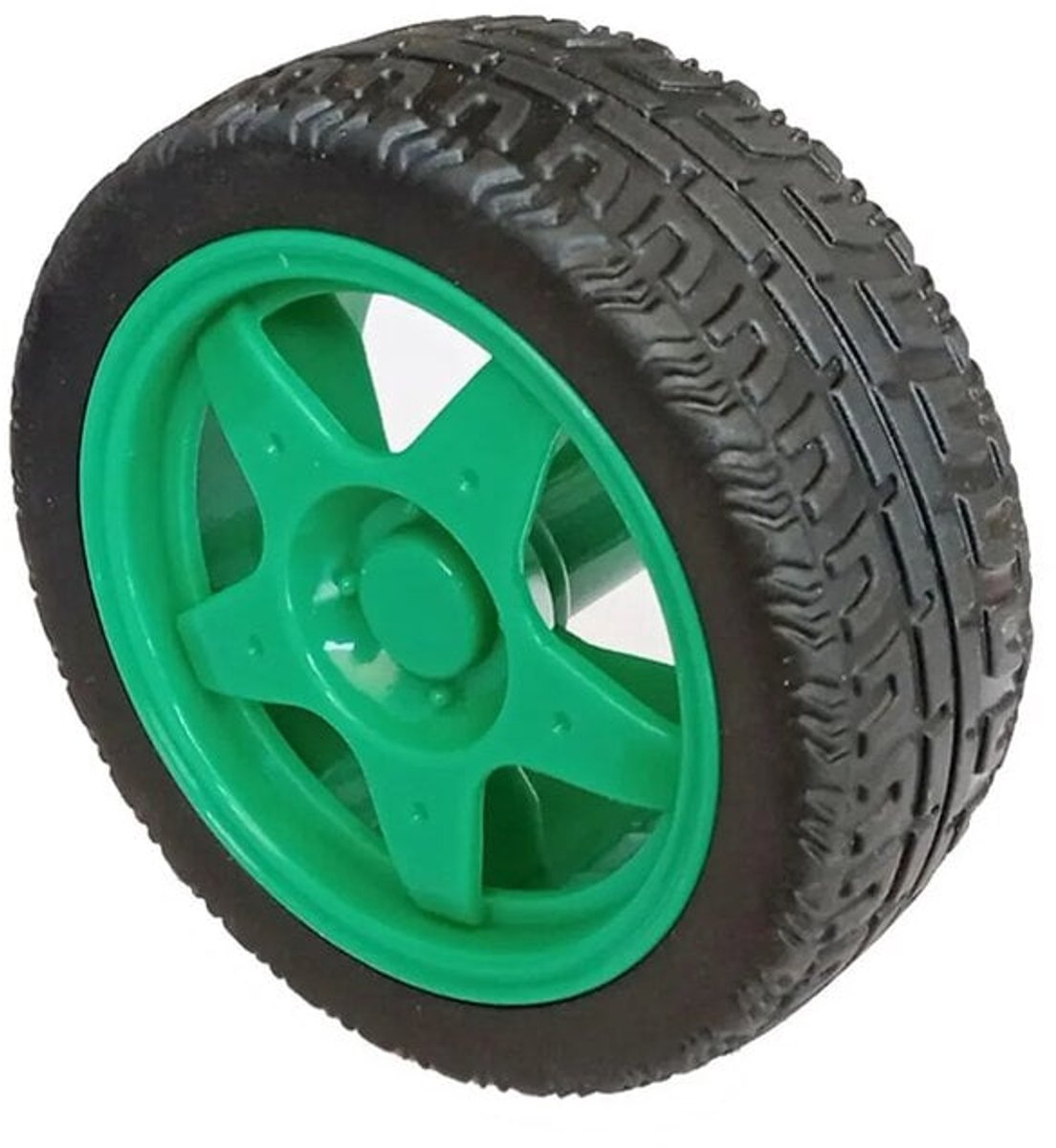 OTRONIC® Wiel met rubber voor robot of smart car Groen