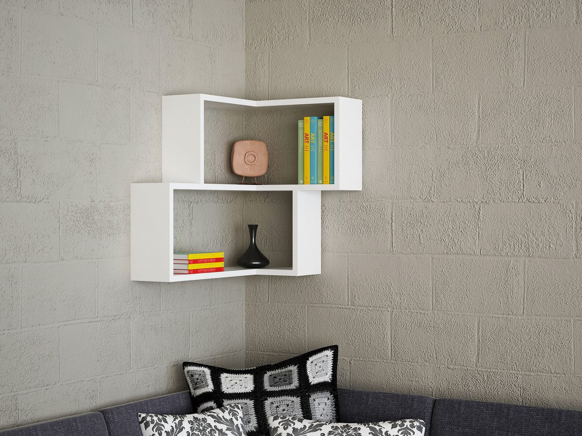Skye Decor , Wandplank, Bulut - White, Gemelamineerde spaanplaat, Wit, 45 x 14,5 x 55,4 cm