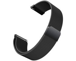 Geschikt voor Amazfit Bip 6 / T-rex 3 (Pro) 48mm / Balance 2 / Cheetah Pro / Xiaomi Redmi Watch 5 Lite / Watch 5 Active - Magnetische RVS Bandje Zwart