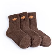 Mongolian Made Wollen Sokken van 100% Jakwol – Ongekend zachte sokken voor Heren & Dames – Maat 37-48 - Bundel van 3-paar
