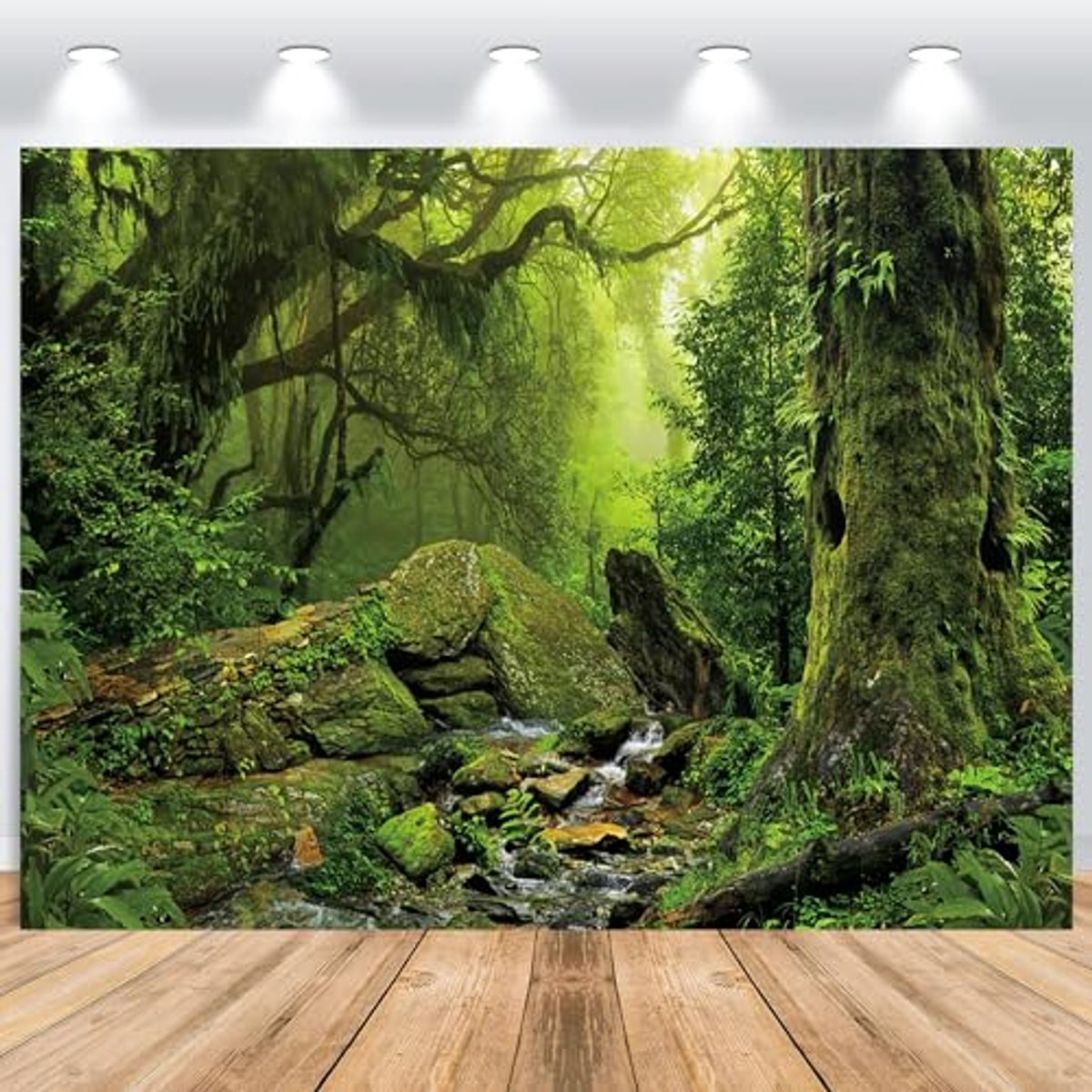 Groene Jungle Achtergrond 2,5 x 1,8 m voor Feest- en Fotografie