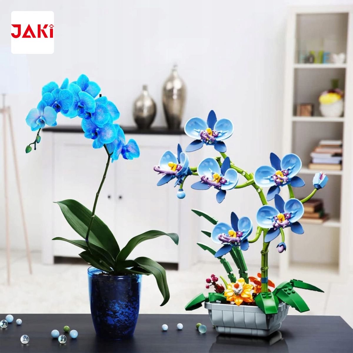 Jaki - Bloemenboeket orchidee | Botanical bloemenpracht orchideeën | Classic Creator STEM speelgoed bonsai bloemen mega bouwpakket compatibel met lego mould king | Icons modelbouw volwassenen | Bloemenpracht Kunstbloemen | 579 bloks — afbeelding 7