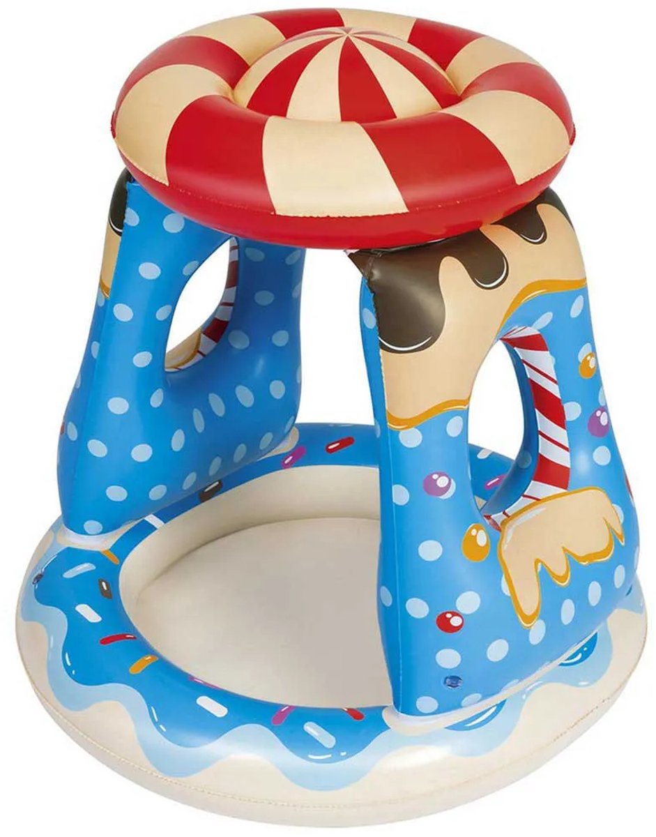 Bestway Candyville Zwembad - Peuterzwembad - Vanaf 2 Jaar - Zonnedak - Zachte Bodem - 91x91x89 cm — afbeelding 18