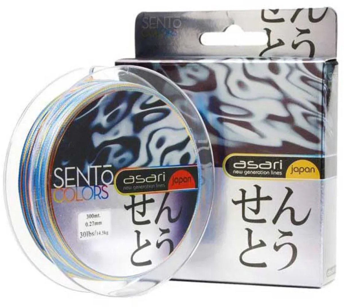 Asari Sento Colors Gevlochten Vislijn 300 M Veelkleurig 0.170 mm