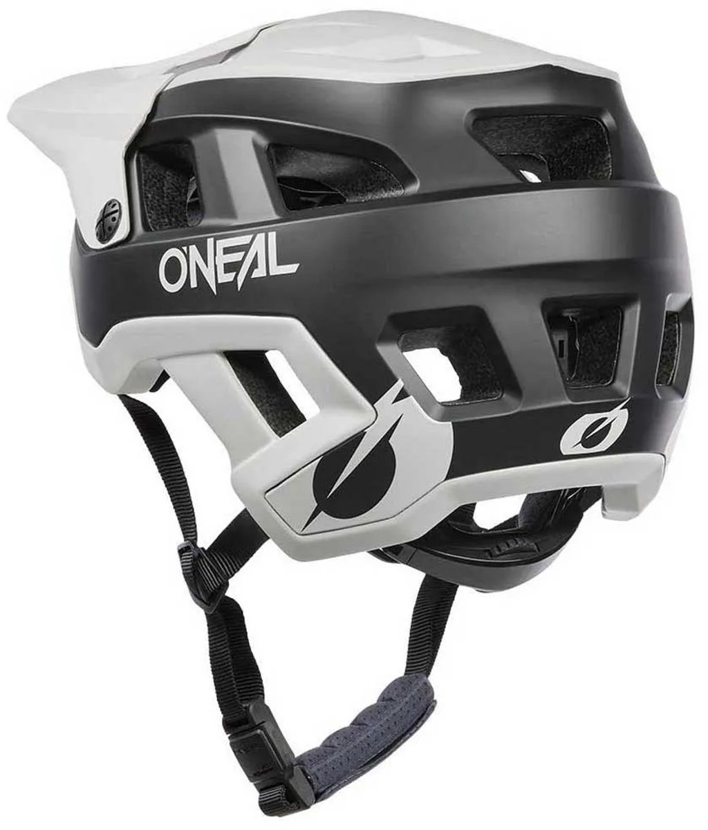 O'NEAL Defender Solid Mat Zwarte Grijze Witte Fietshelm - Maat L/XL