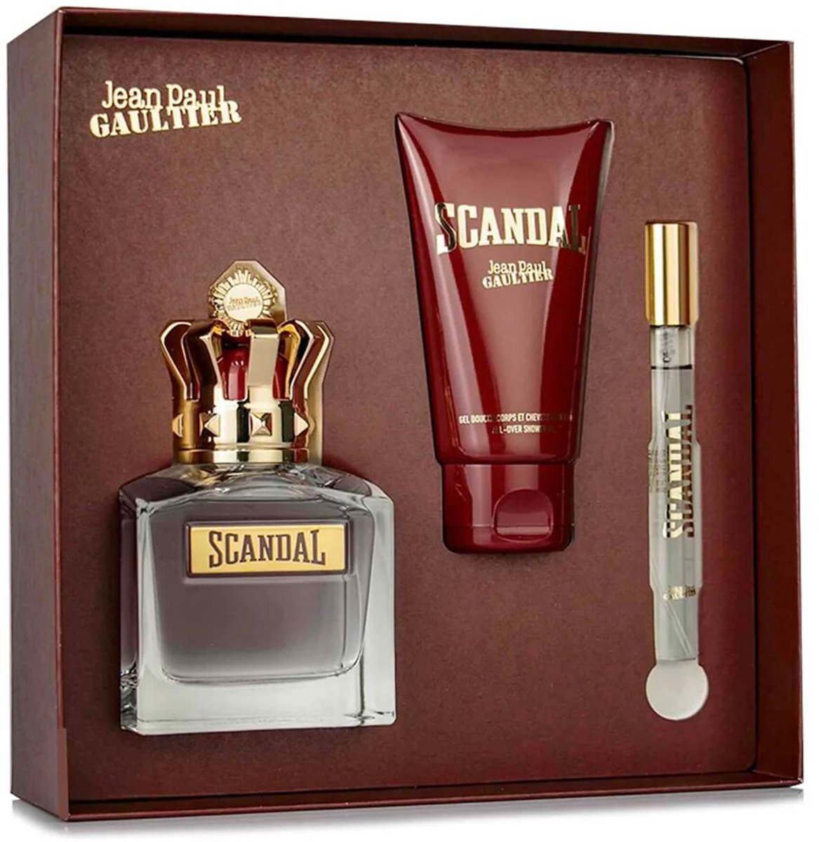 Bol.com Jean Paul Gaultier SCANDAL HIM EDT 100 ml + Shower gel 75 ml + EDT 10 ml aanbieding