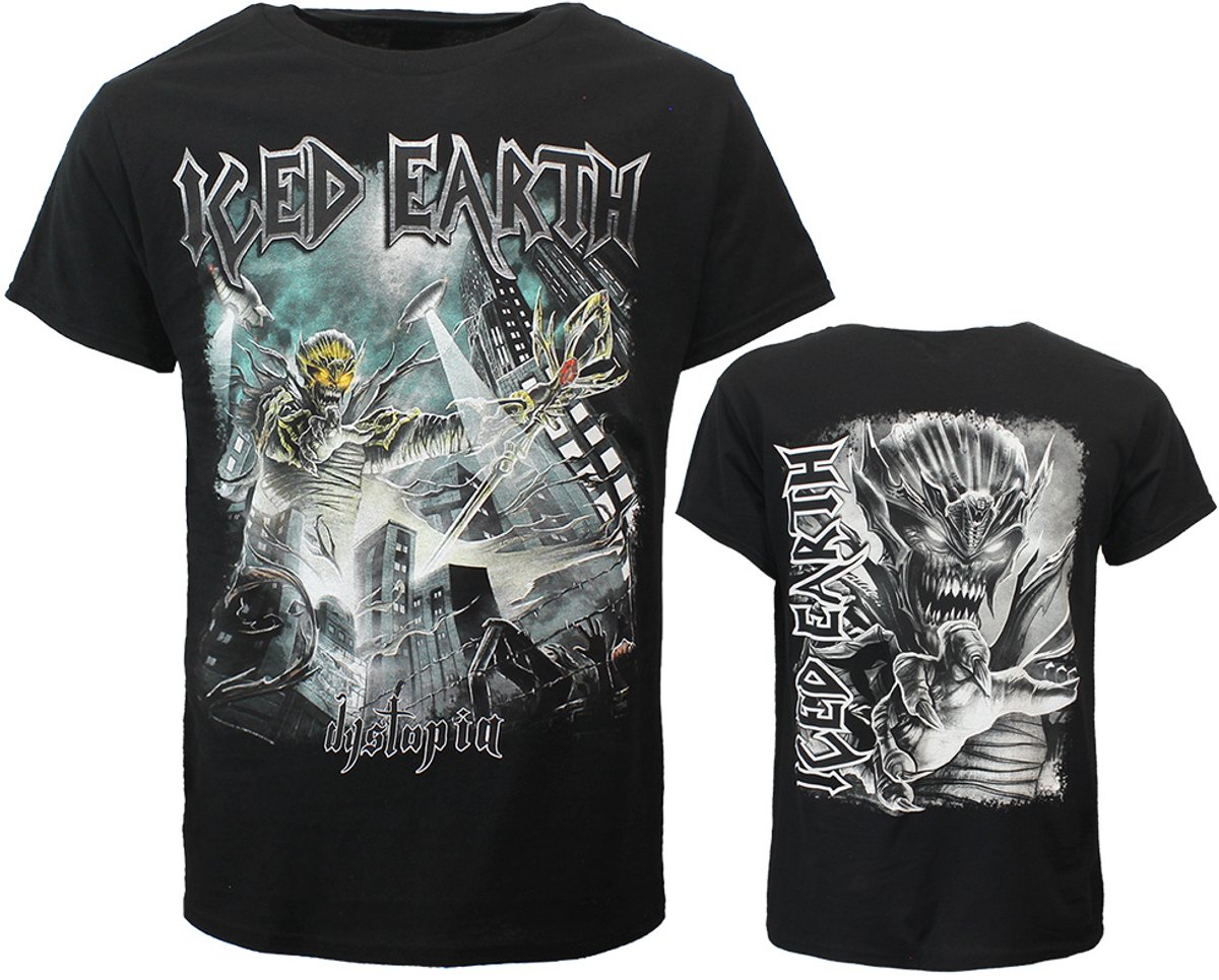 Iced Earth Dystopia T-Shirt - Officiële Merchandise - S
