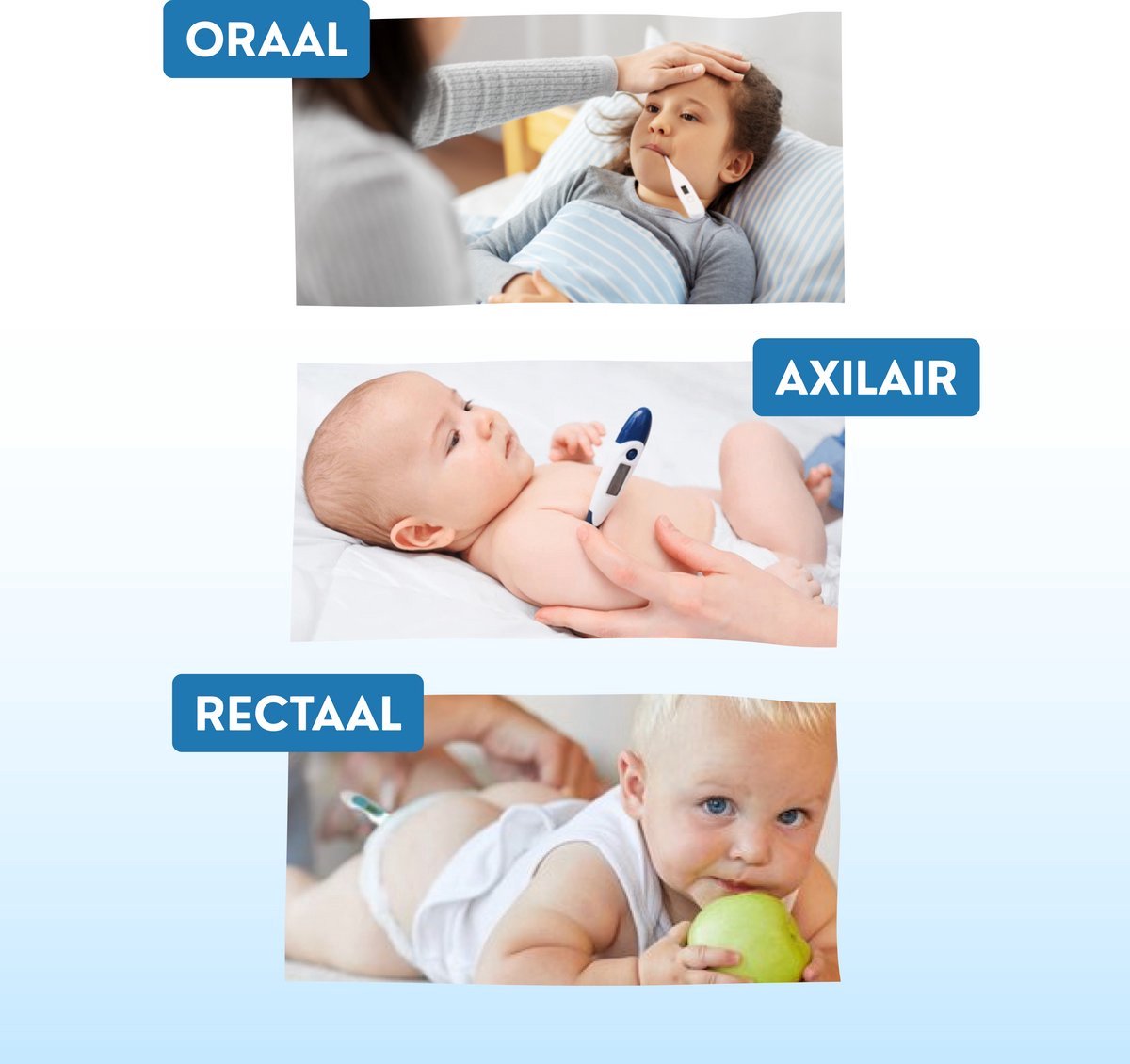 MomoCare Digitale Thermometer - Geschikt voor Baby’s, Kinderen en Volwassenen - Snelle Koortsmeting via Oksel, Mond of Rectaal - Nauwkeurige Lichaamstemperatuurmeter — cadeau in Cadeau-ideeën - foto 4
