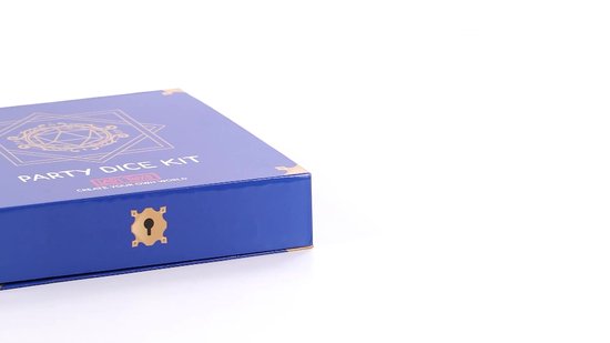 Lapi Toys - Kit essentiel Donjons et dragons - Plateau polydice D&D - Plateau à dés Dnd - Plateau à dés avec couvercle - Piste à dés - Plateau roulant - Plateau à graines - Comprenant 5 jeux de dés