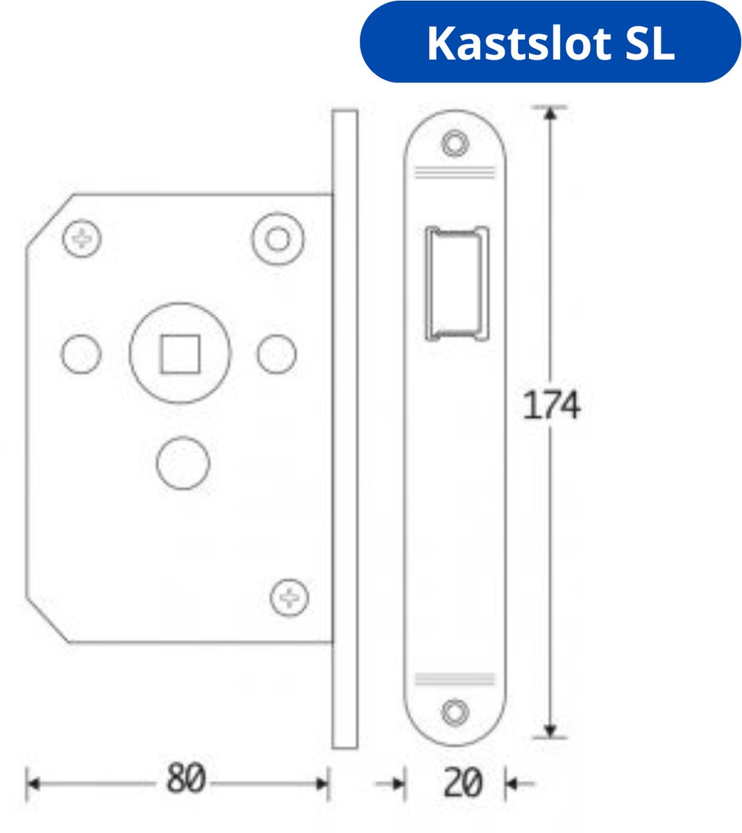 Kastslot Mauer mat nikkel ongelakt