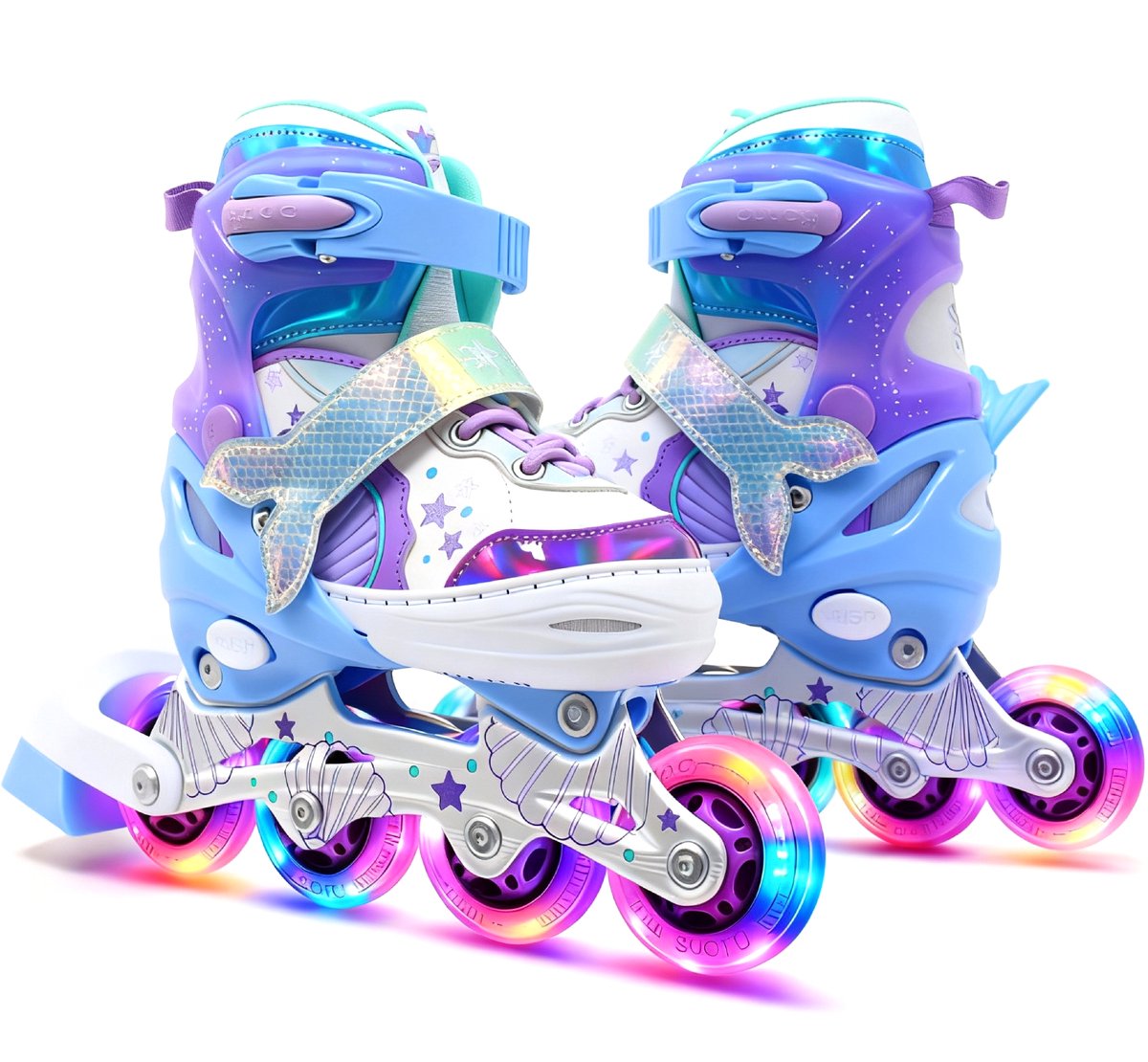 Suotu Skeelers Inlineskates Verstelbaar Skeelers meisjes en jongens Meermin