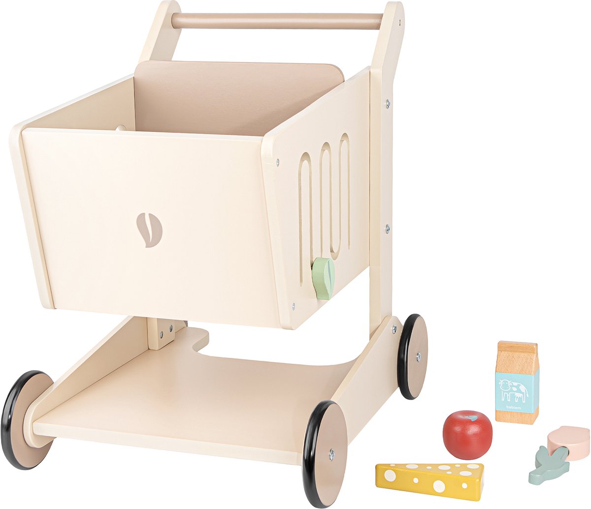 Babiem® Loopwagen Oliver - Incl. Accessoires - Houten Loopwagen 1 Jaar - Houten Winkelwagen - Loopwagen baby - FSC - Hout