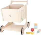Babiem® Loopwagen Oliver – houten loopwagen 1 jaar - houten winkelwagen - inclusief accessoires