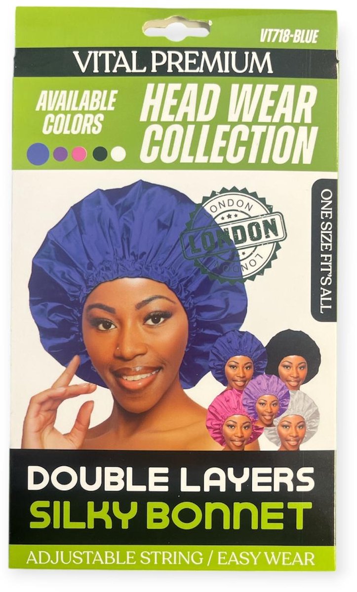 Vital Premium Double Layers Silky Bonnet - BLUE