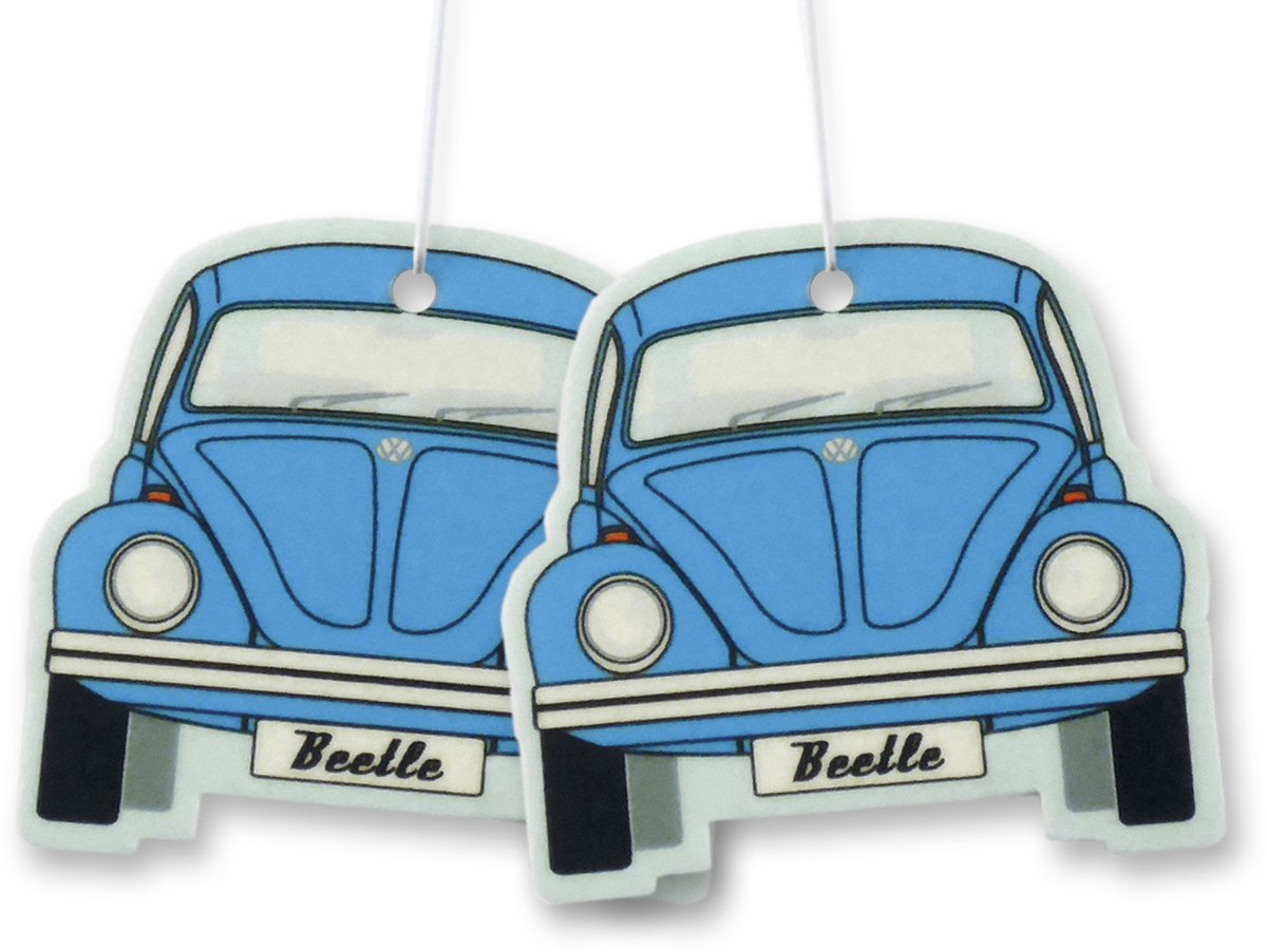 VW Collection by BRISA - Set van 2 Volkswagen luchtverfrissers met VW Kever/Beetle-motief (Vers)