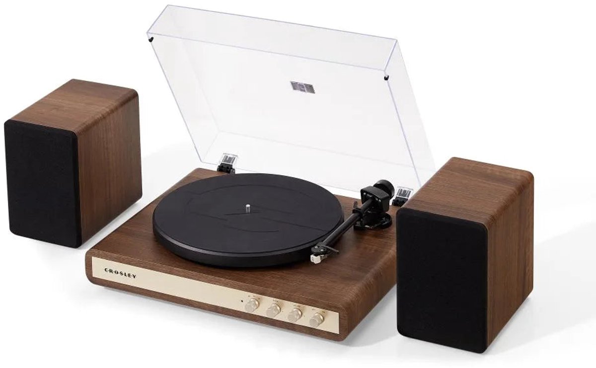Crosley C65 - Walnoot - Platenspeler met speakers