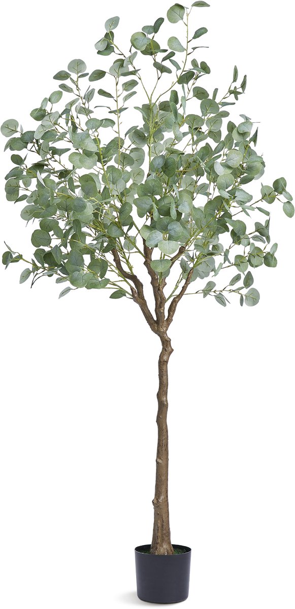 Vevor Eucalyptus Kunstmatige 80x80x181cm Kunstplant PE Kunstplanten Nep Plastic Planten in Pot Kunstbloem Geurloos Waterdicht voor Decoratie van Slaapkamer Studeer Woonkamer Groen