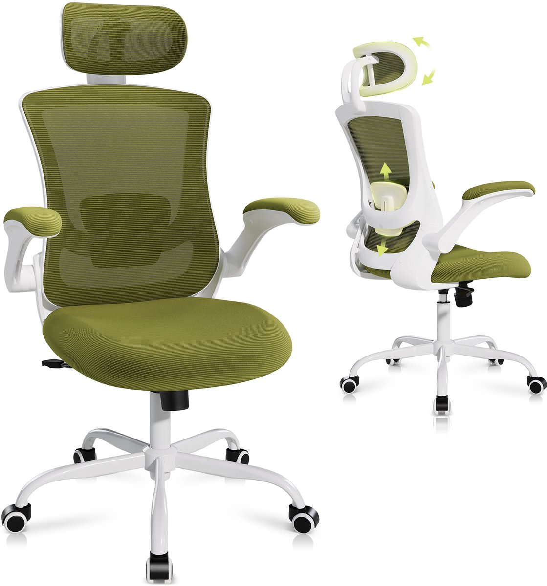 COLAMY Ergonomische Bureaustoel met Hoge Mesh Rugleuning