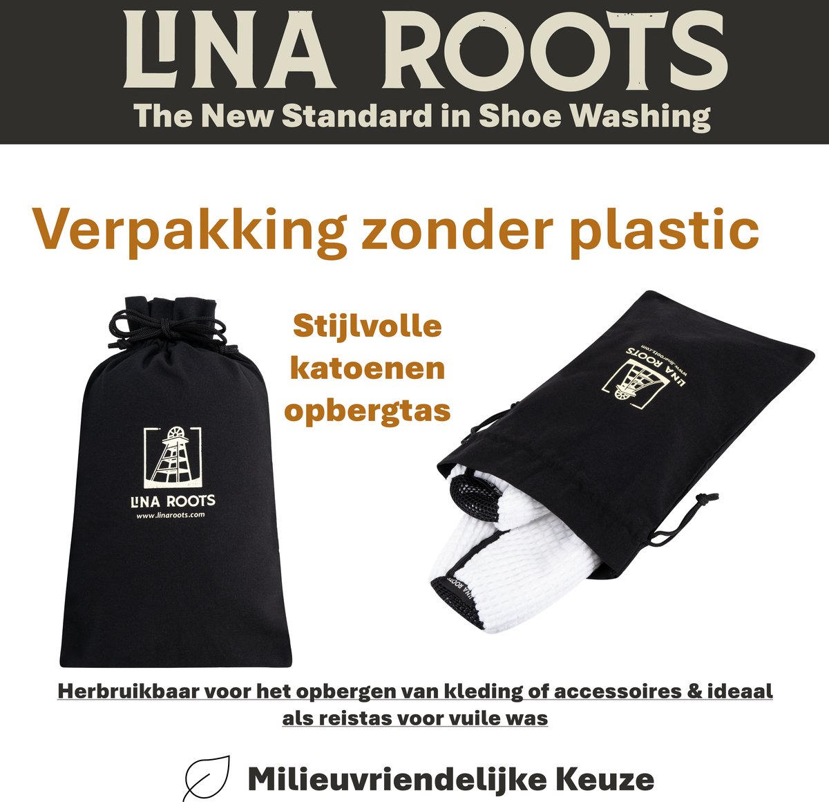 Lina Roots® Kicks Cleaner - Schoenen Waszak Set - 2 Stuks - Wasmachine Wasnet voor Sneakers — afbeelding 5